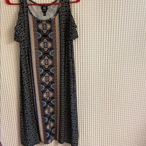 Cold shoulder swing dress